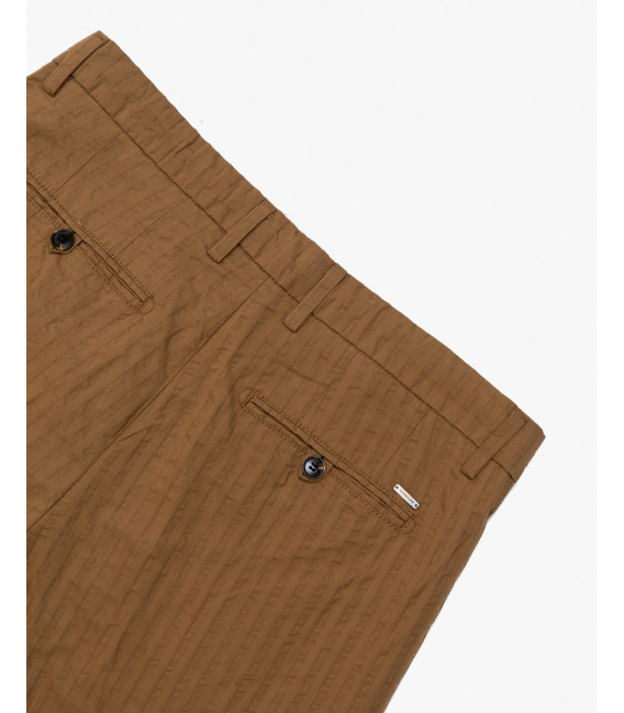 Slim fit trousers in tonal contrast stripes
