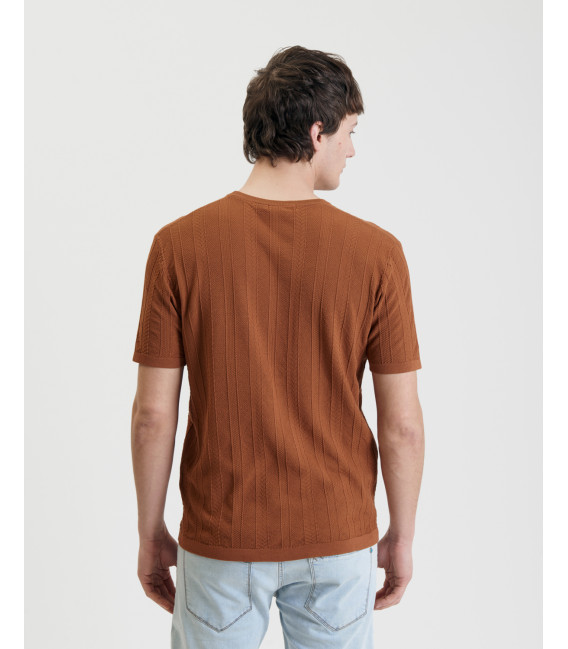 T-shirt in maglia texturizzata