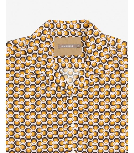 70's print bowling shirt