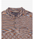 Optical effect knitted polo shirt