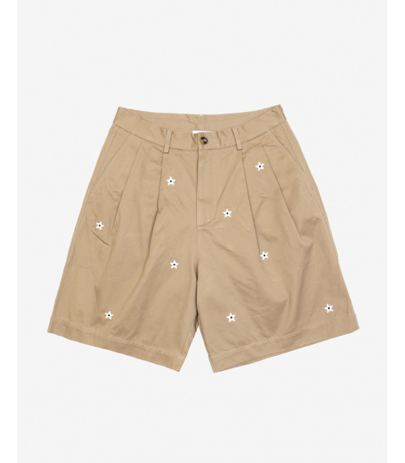 Oversize chinos shorts with embroideries