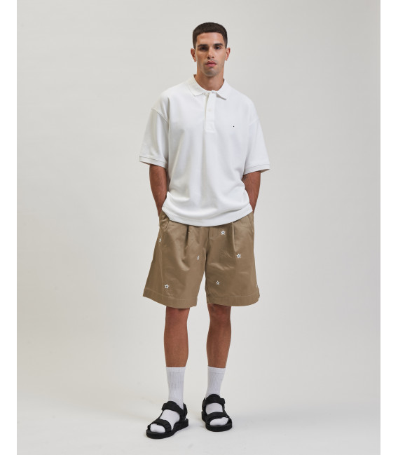 Oversize chinos shorts with embroideries