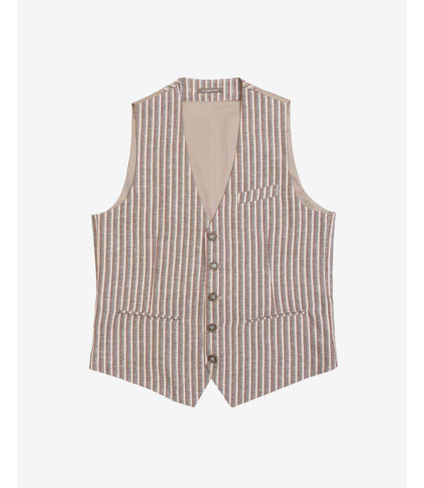 More about Striped waistcoat in linen blend