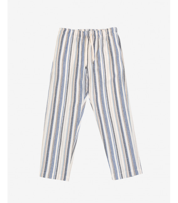 Striped relax fit drawstrings trousers