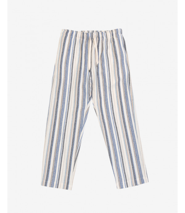 Pantaloni con coulisse relaxed fit a righe