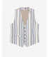 Striped cotton waistcoat