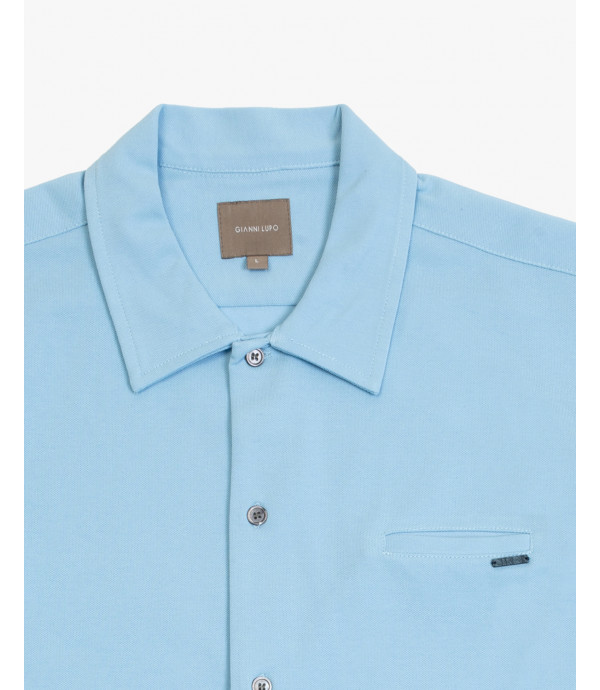 Jersey shirt with chest pocket