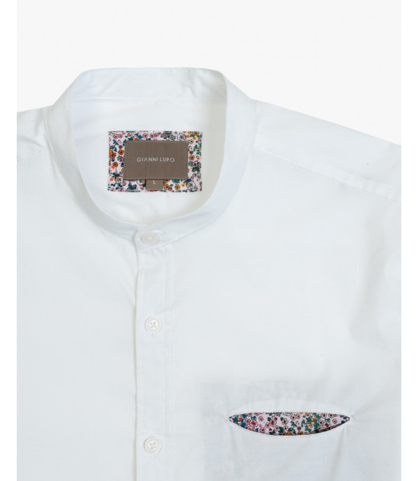 Camicia corena in cotone con taschino