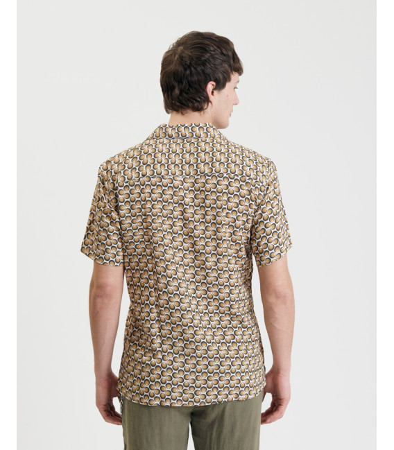 70's print bowling shirt