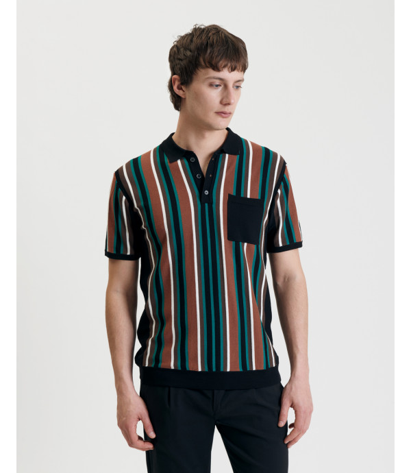 More about Knitted striped polo shirt