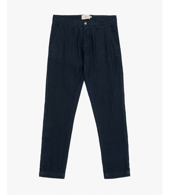 Pantaloni slim fit in lino