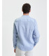 Mandarin collar linen shirt