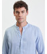 Mandarin collar linen shirt