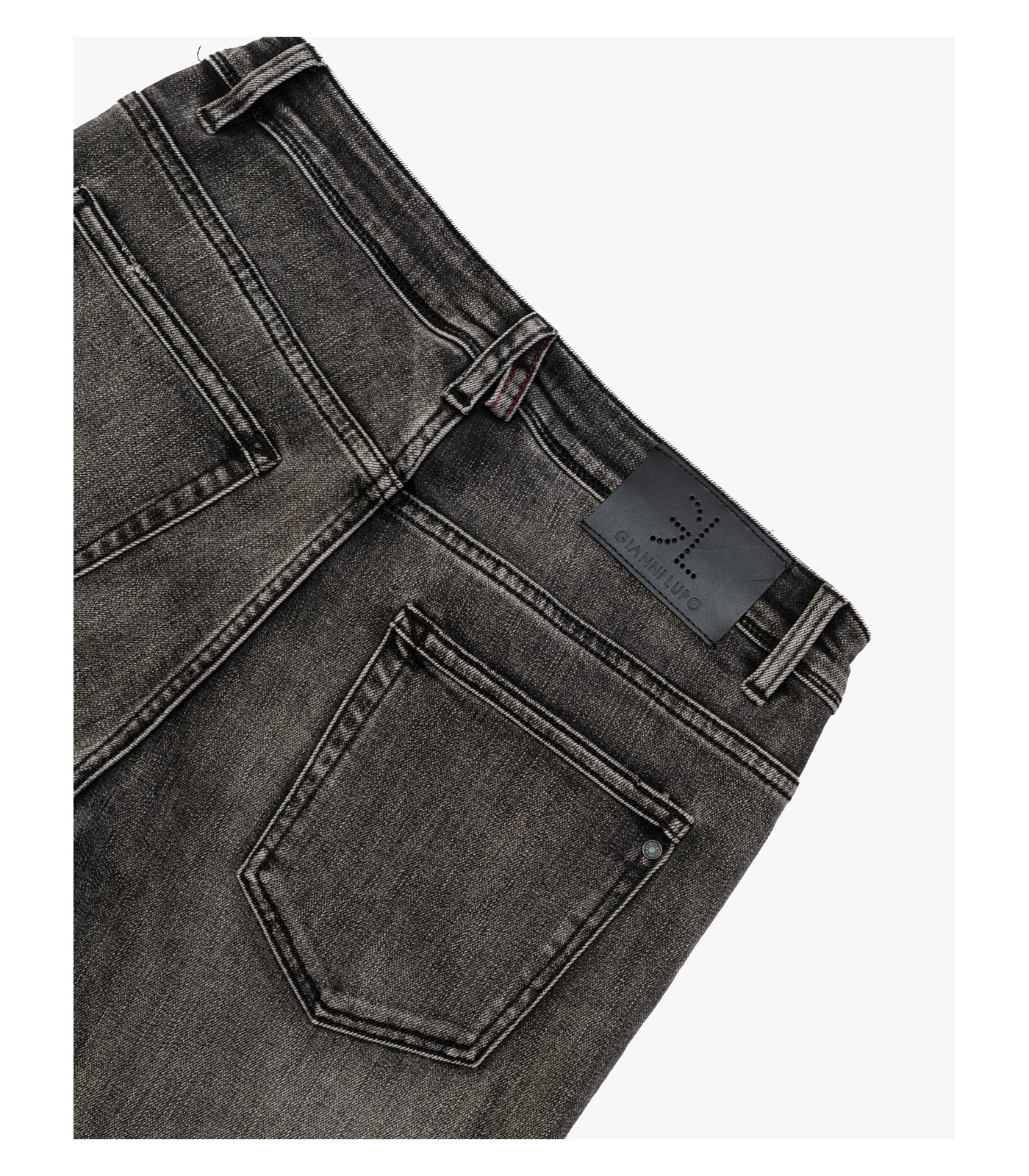 KEVIN skinny fit jeans in black light wash Gianni Lupo