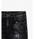 MIKE95 carrot cropped jeans with rips in black