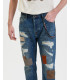 Jeans BRUCE regular fit con strappi e patch