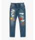Jeans BRUCE regular fit con strappi e patch