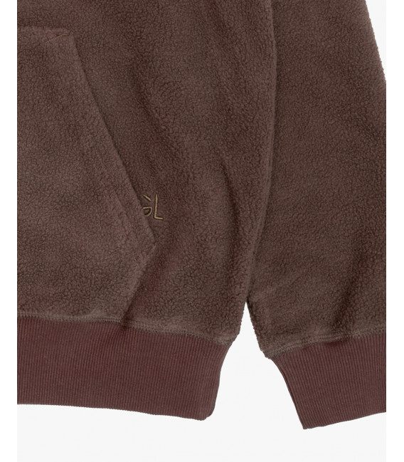 Felpa teddy con cappuccio