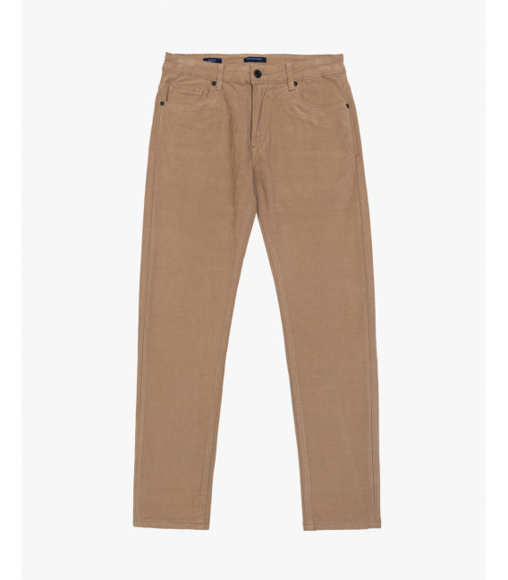 Chinos regular fit morbidi in velluto