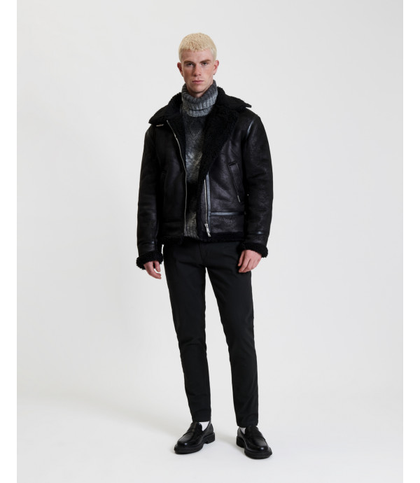 Faux-shearling jacket