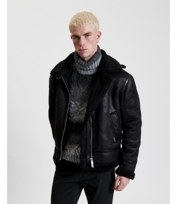 Faux-shearling jacket