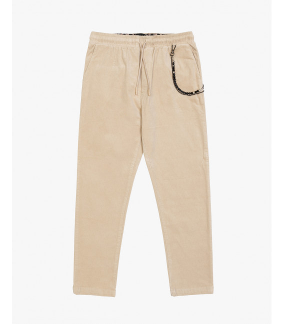 Cord drawstring trousers
