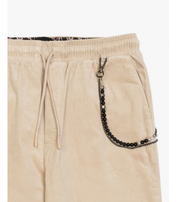 Cord drawstring trousers