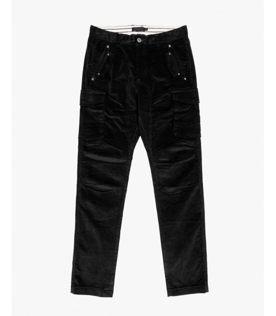 Pantaloni cargo slim fit in velluto a coste