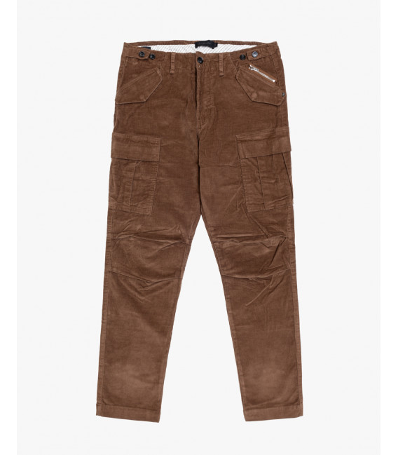Pantaloni cargo relax fit in velluto a coste