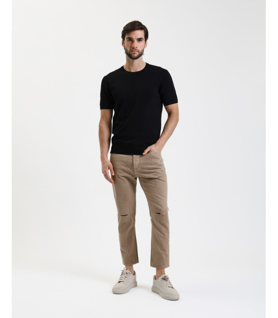 T-shirt in maglia muscle fit