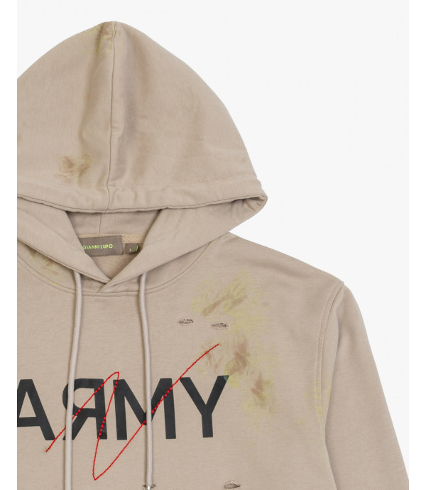 Distessed effect hoodie