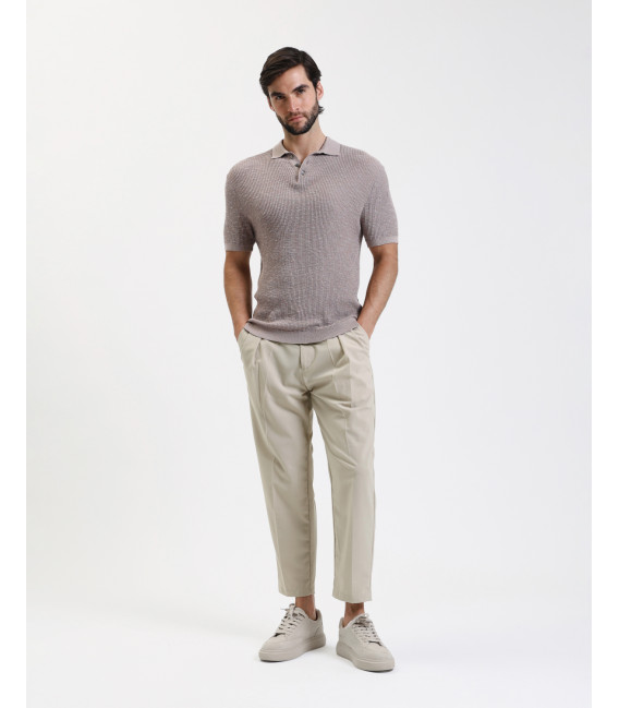 Pantaloni relaxed fit con pinces