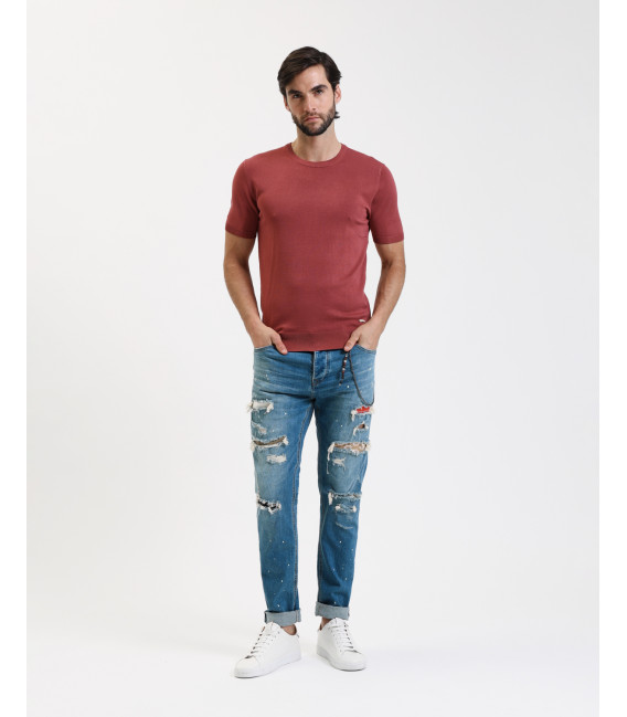 Muscle fit knitted t-shirt