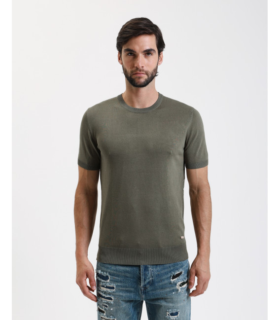 T-shirt in maglia muscle fit
