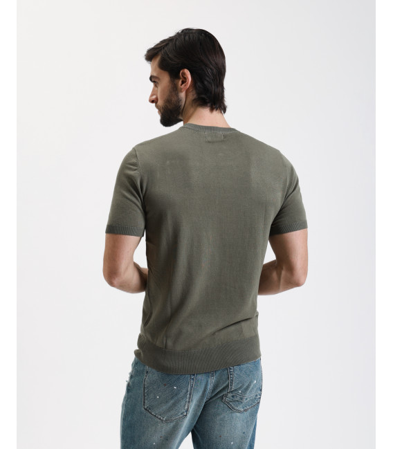 T-shirt in maglia muscle fit