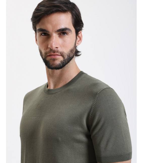 T-shirt in maglia muscle fit