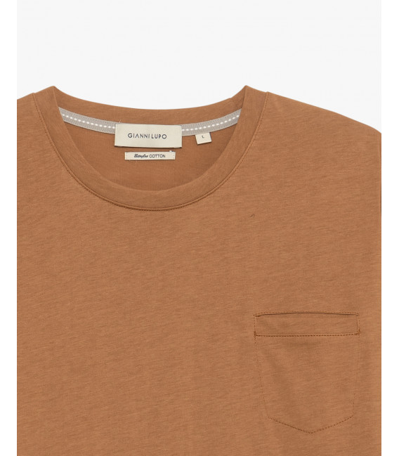 T-shirt con taschino in cotone extra fine