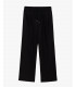 Wide leg drawstring trousers with double pleats