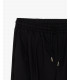 Wide leg drawstring trousers with double pleats
