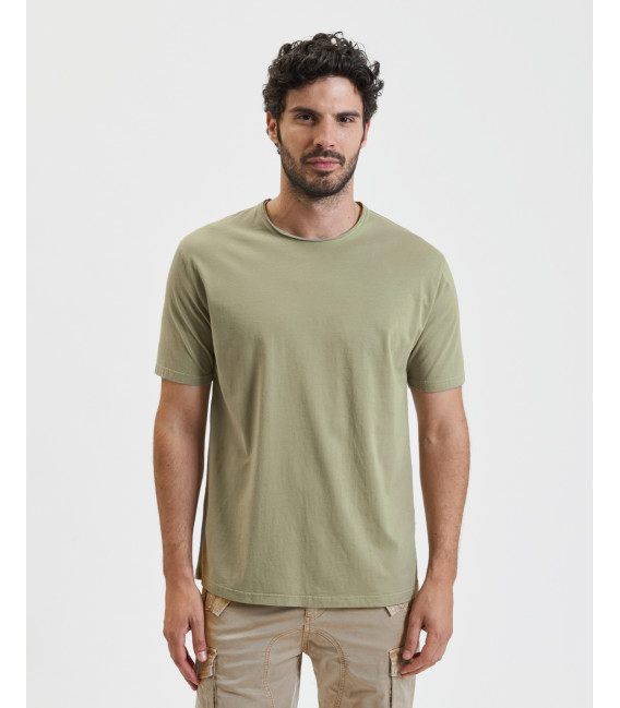 T-shirt con orli a taglio a vivo