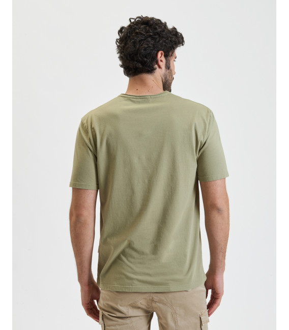 T-shirt con orli a taglio a vivo