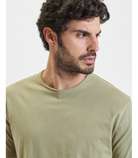 T-shirt con orli a taglio a vivo