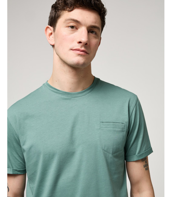 T-shirt con taschino in cotone extra fine