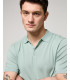 Muscle fit knitted polo shirt