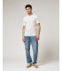T-shirt con orli a taglio a vivo