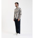 Printed mandarin shirt