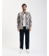 Printed mandarin shirt