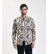 Printed mandarin shirt