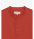 Mandarin collar polo shirt in piquet