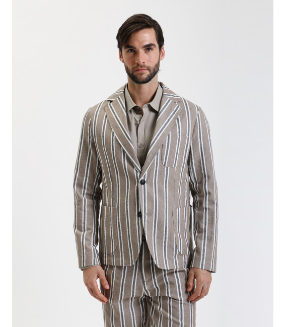 Deconstructed blazer in stripes
